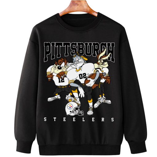 T Sweatshirt Hanging DSLT27 Pittsburgh Steelers Bugs Bunny And Taz Player T Shirt