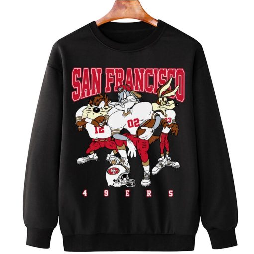 T Sweatshirt Hanging DSLT28 San Francisco 49ers Bugs Bunny And Taz Player T Shirt