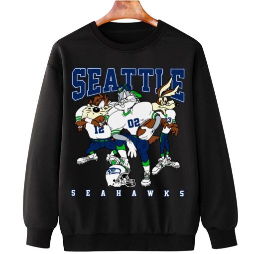 T Sweatshirt Hanging DSLT29 Seattle Seahawks Bugs Bunny And Taz Player T Shirt