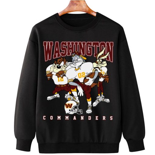 T Sweatshirt Hanging DSLT32 Washington Commanders Bugs Bunny And Taz Player T Shirt
