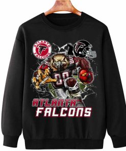 T Sweatshirt Hanging DSMC0202 Mascot Breaking Through Wall Atlanta Falcons T Shirt