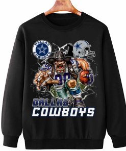 T Sweatshirt Hanging DSMC0209 Mascot Breaking Through Wall Dallas Cowboys T Shirt