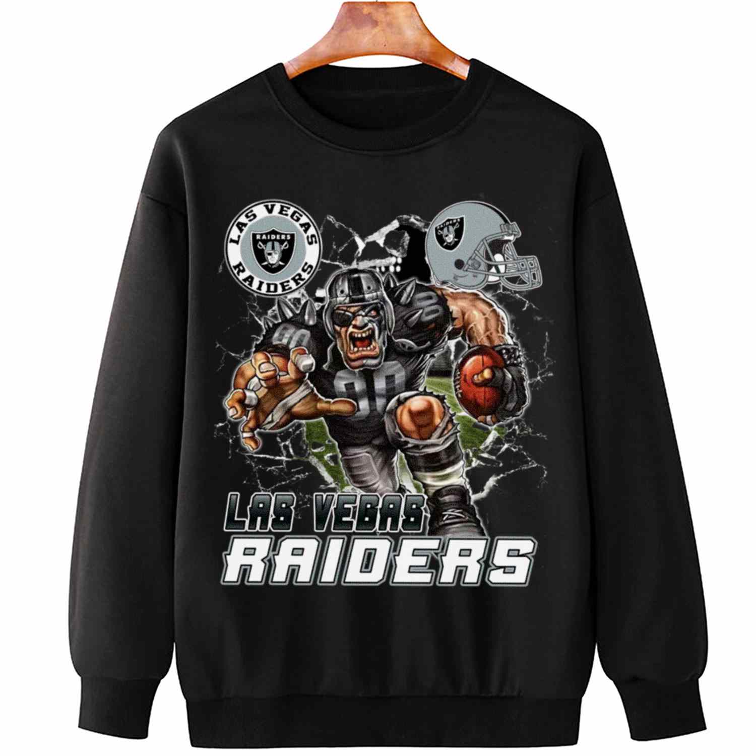 Las Vegas Raiders Retro Pendant Crew Sweatshirt - Mens