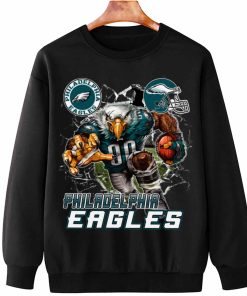 T Sweatshirt Hanging DSMC0226 Mascot Breaking Through Wall Philadelphia Eagles T Shirt