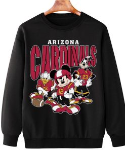 T Sweatshirt Hanging DSMK01 Arizona Cardinals Mickey Donald Duck And Goofy Football Team T Shirt