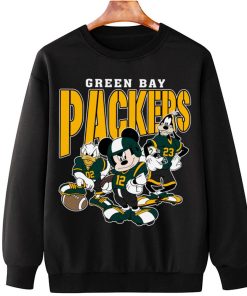 T Sweatshirt Hanging DSMK12 Green Bay Packers Mickey Donald Duck And Goofy Football Team T Shirt