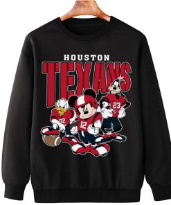 T Sweatshirt Hanging DSMK13 Houston Texans Mickey Donald Duck And Goofy Football Team T Shirt