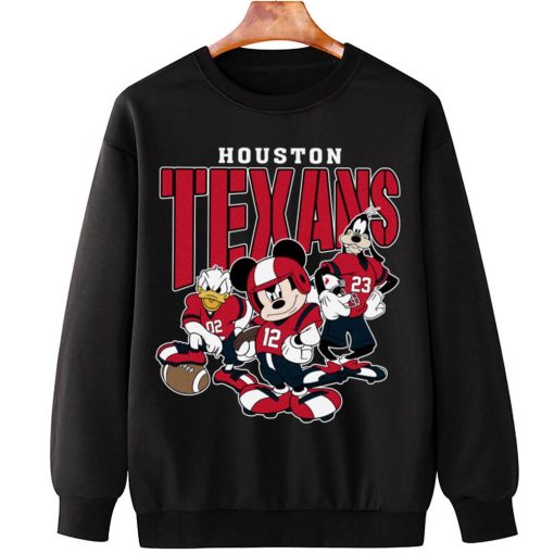 T Sweatshirt Hanging DSMK13 Houston Texans Mickey Donald Duck And Goofy Football Team T Shirt