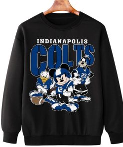 T Sweatshirt Hanging DSMK14 Indianapolis Colts Mickey Donald Duck And Goofy Football Team T Shirt