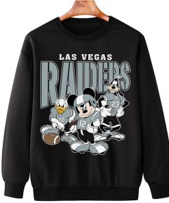 T Sweatshirt Hanging DSMK17 Las Vegas Raiders Mickey Donald Duck And Goofy Football Team T Shirt