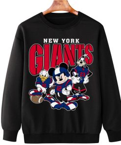 T Sweatshirt Hanging DSMK24 New York Giants Mickey Donald Duck And Goofy Football Team T Shirt