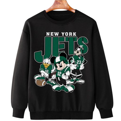 T Sweatshirt Hanging DSMK25 New York Jets Mickey Donald Duck And Goofy Football Team T Shirt