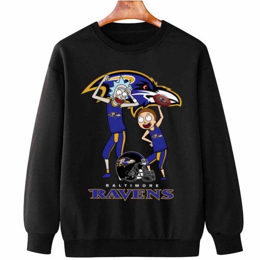 T Sweatshirt Hanging DSRM03 Rick And Morty Fans Play Football Baltimore Ravens