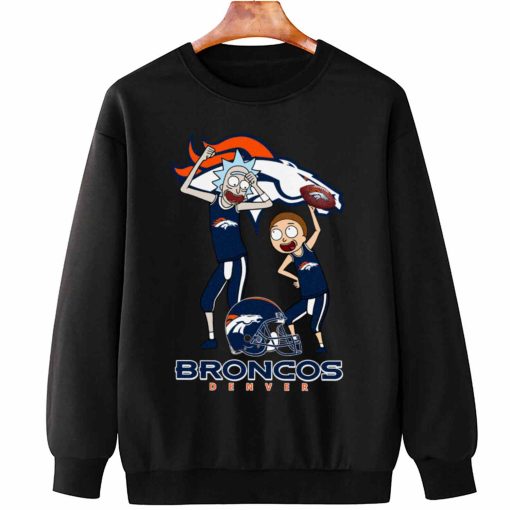 T Sweatshirt Hanging DSRM10 Rick And Morty Fans Play Football Denver Broncos