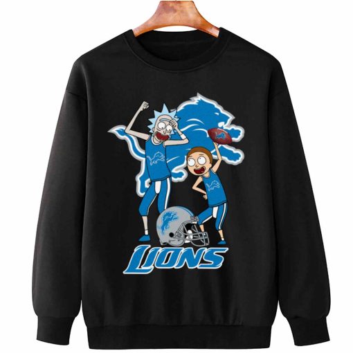 T Sweatshirt Hanging DSRM11 Rick And Morty Fans Play Football Detroit Lions