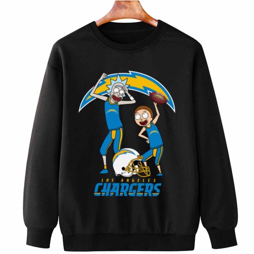 T Sweatshirt Hanging DSRM18 Rick And Morty Fans Play Football Los Angeles Chargers