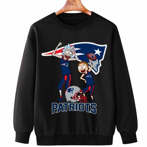 T Sweatshirt Hanging DSRM22 Rick And Morty Fans Play Football New England Patriots