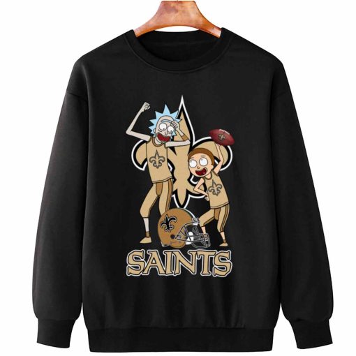 T Sweatshirt Hanging DSRM23 Rick And Morty Fans Play Football New Orleans Saints