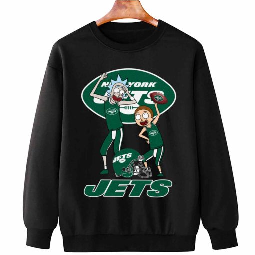 T Sweatshirt Hanging DSRM25 Rick And Morty Fans Play Football New York Jets