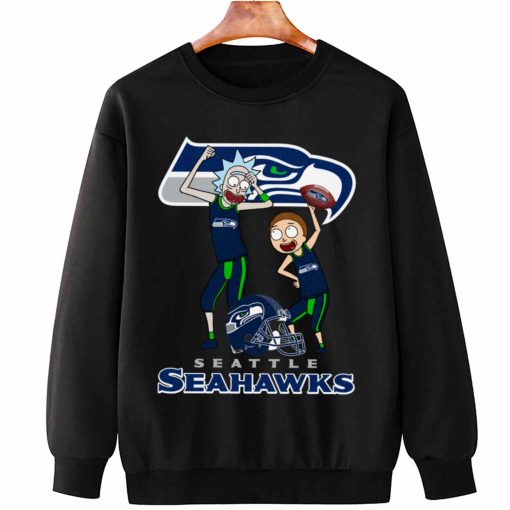 T Sweatshirt Hanging DSRM29 Rick And Morty Fans Play Football Seattle Seahawks