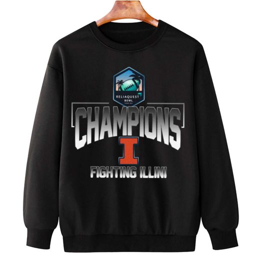 T Sweatshirt Hanging Fighting Illini ReliaQuest Bowl Champions T Shirt