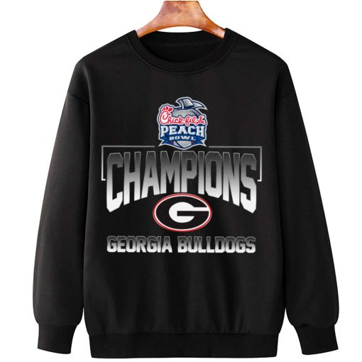 T Sweatshirt Hanging Georgia Bulldogs Chick Fil A Peach Bowl Champions T Shirt