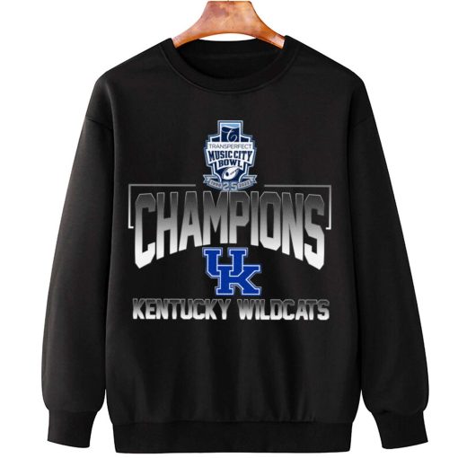 T Sweatshirt Hanging Kentucky Wildcats Transperfect Music City Bowl Champions T Shirt