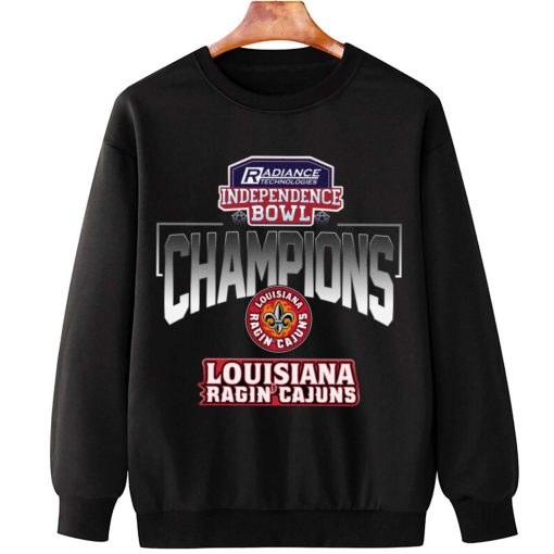 T Sweatshirt Hanging Louisiana Ragin Cajuns Independence Bowl Champions T Shirt