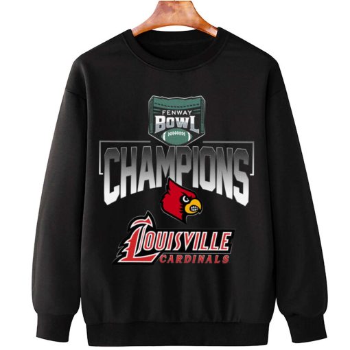 T Sweatshirt Hanging Louisville Cardinals Wasabi Fenway Bowl Champions T Shirt