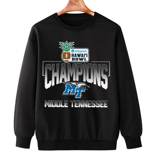 T Sweatshirt Hanging Middle Tennessee Hawaii bowl Champions T Shirt