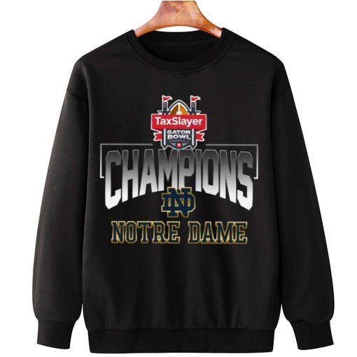 T Sweatshirt Hanging Notre Dame Fighting Irish Gator Bowl Champions T Shirt