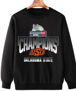 T Sweatshirt Hanging Oklahoma State Cowboys Guaranteed Rate Bowl Champions T Shirt