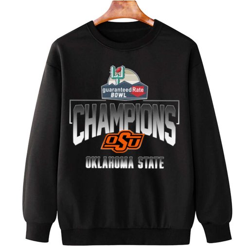 T Sweatshirt Hanging Oklahoma State Cowboys Guaranteed Rate Bowl Champions T Shirt