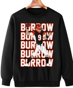T Sweatshirt Hanging TSBN117 Joe Burrow Repeat Text Cincinnati Bengals T Shirt