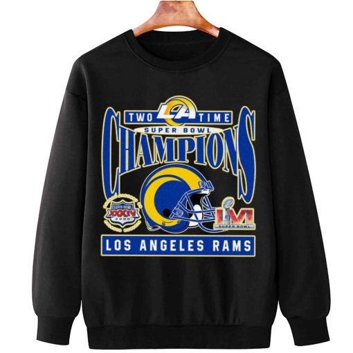 T Sweatshirt Hanging TSBN168 Two Time Super Bowl Champions Los Angeles Rams T Shirt