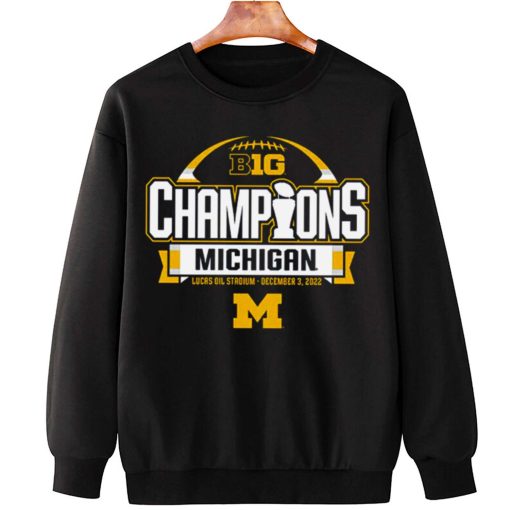T Sweatshirt Hanging TSBN173 Michigan Wolverines Big Ten Football Conference Champions T Shirt