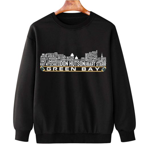 T Sweatshirt Hanging TSSK02 Green Bay All Time Legends Football City Skyline T Shirt