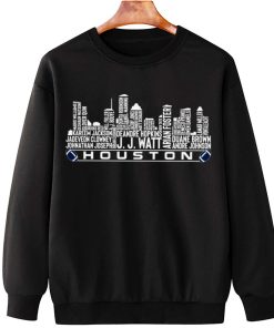 T Sweatshirt Hanging TSSK03 Houston All Time Legends Football City Skyline T Shirt