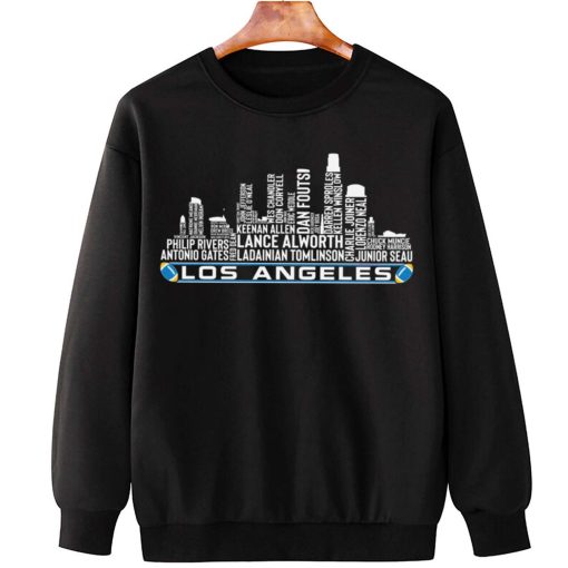 T Sweatshirt Hanging TSSK05 Los Angeles All Time Legends Football City Skyline Lost Angeles Chargers T Shirt