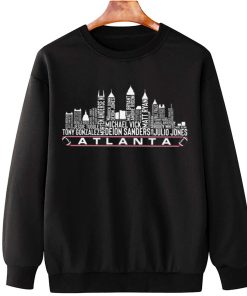 T Sweatshirt Hanging TSSK08 Atlanta All Time Legends Football City Skyline T Shirt