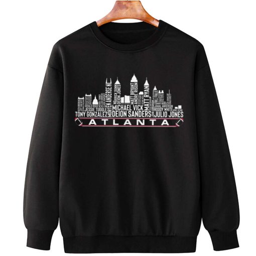 T Sweatshirt Hanging TSSK08 Atlanta All Time Legends Football City Skyline T Shirt