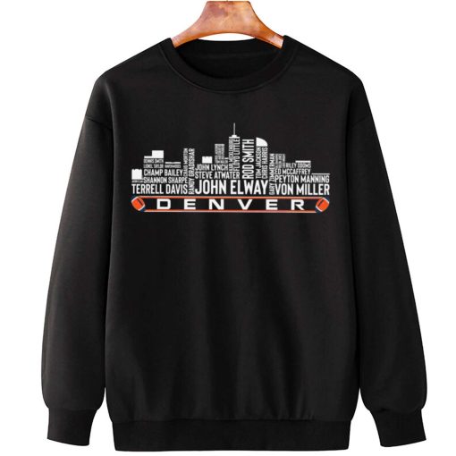 T Sweatshirt Hanging TSSK12 Denver All Time Legends Football City Skyline T Shirt