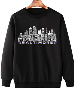 T Sweatshirt Hanging TSSK14 Baltimore All Time Legends Football City Skyline T Shirt