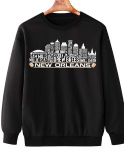 T Sweatshirt Hanging TSSK18 New Orleans All Time Legends Football City Skyline T Shirt