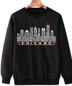 T Sweatshirt Hanging TSSK23 Chicago All Time Legends Football City Skyline T Shirt