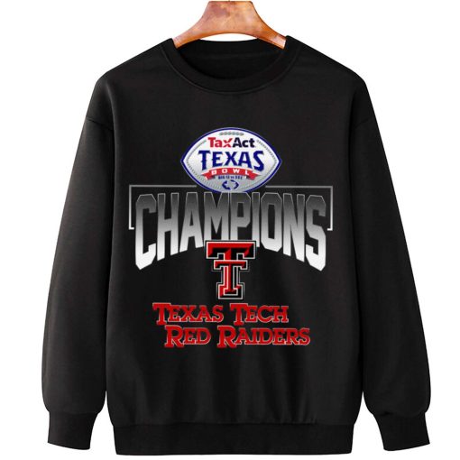 T Sweatshirt Hanging Texas Tech Red Raiders Taxact Texas Bowl Champions T Shirt