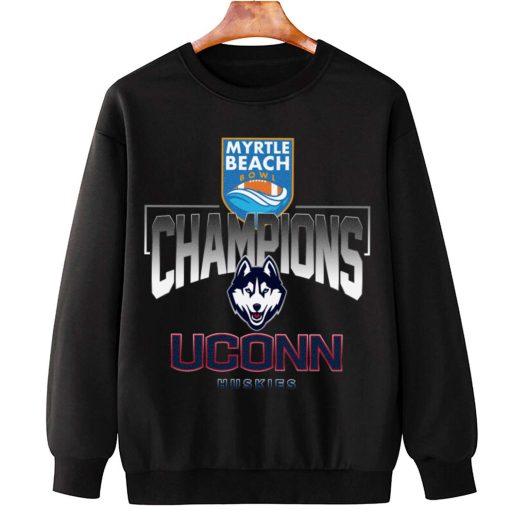 T Sweatshirt Hanging UConn Huskies Myrtle Beach Bowl Champions T Shirt