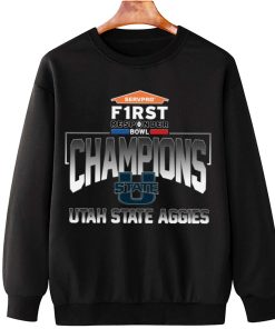 T Sweatshirt Hanging Utah State Aggies First Responder Bowl Champions T Shirt