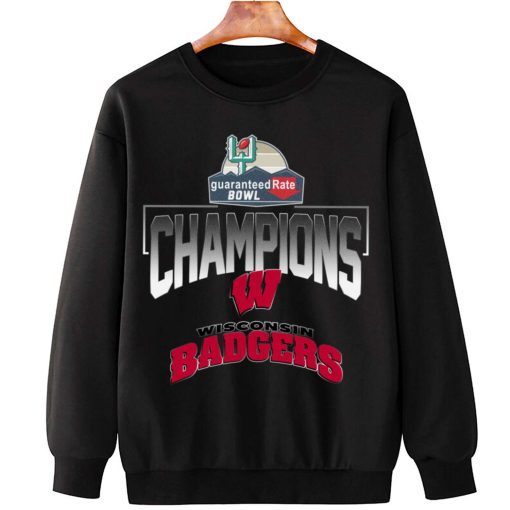 T Sweatshirt Hanging Wisconsin Badgers Guaranteed Rate Bowl Champions T Shirt