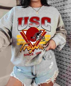 T Sweatshirt Women 0 TSNCAA07 Usc Trojans Vintage Team University College NCAA Football T Shirt